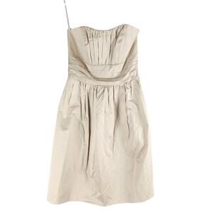 NEW Davids Bridal Strapless Bridemaids Dress Champagne Size 4